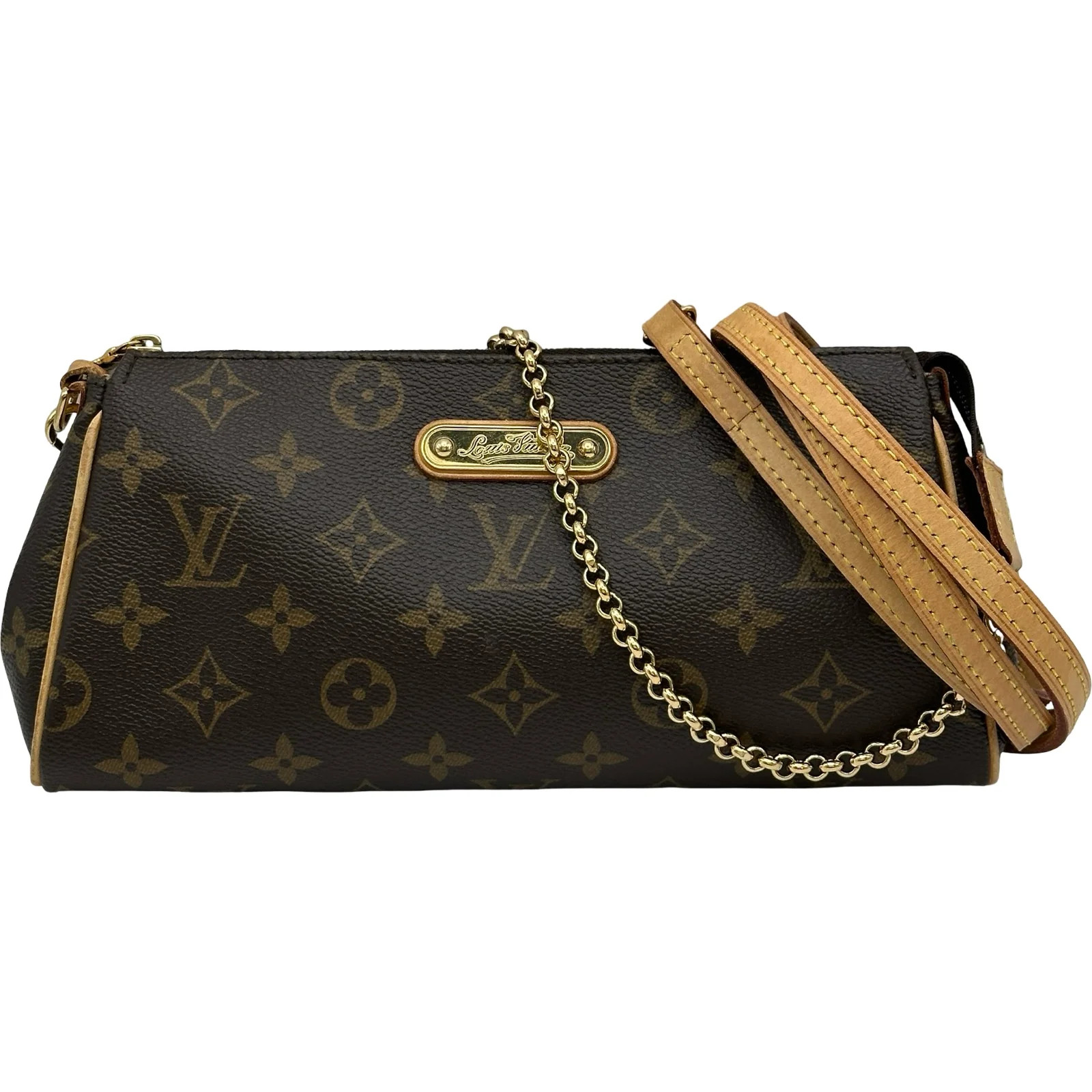 LOUIS VUITTON Evelyne Brown Monogram Canvas Shoulder Bag M95567 #OKB8348