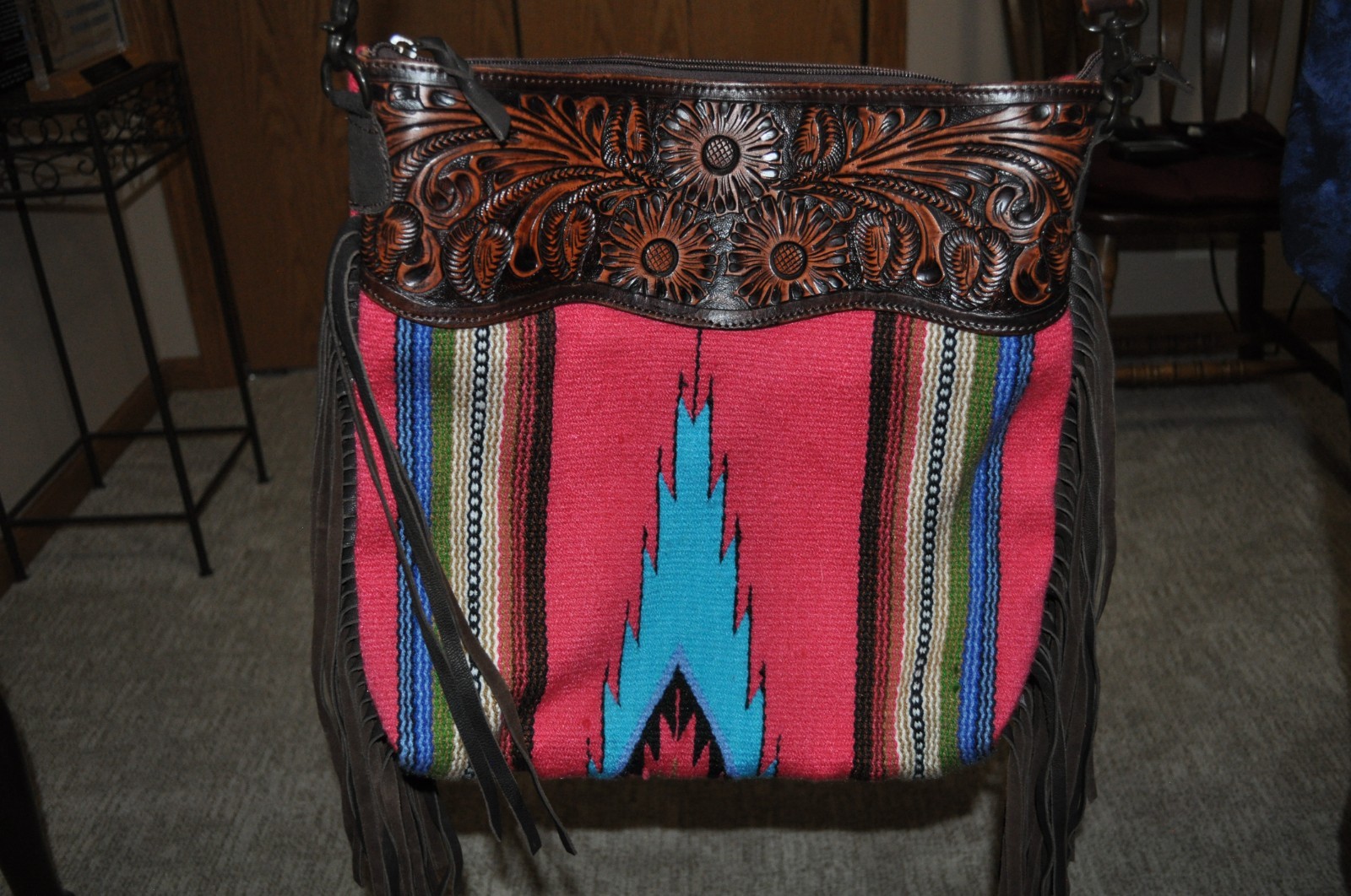 American Darling Crossbody w/Leather and Fringe