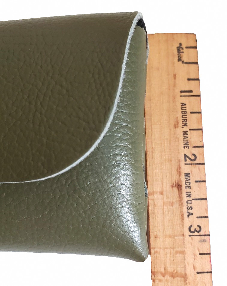 Moss Green Italian Leather Bucket Bag with Matching Case Made in Italy 10 in x 6