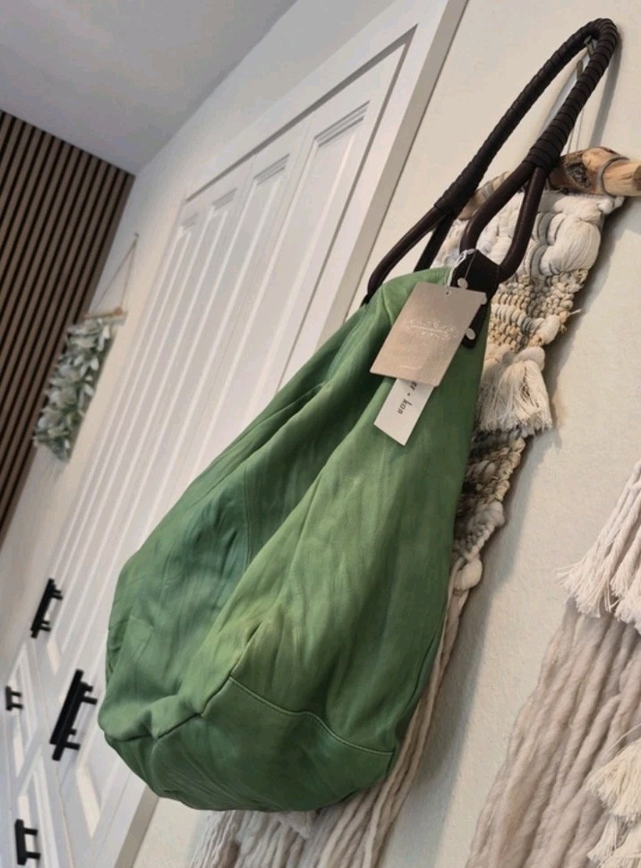 Anthro Christopher Kon Slouchy Leather Hobo Shoulder Bag, Zipper Closure