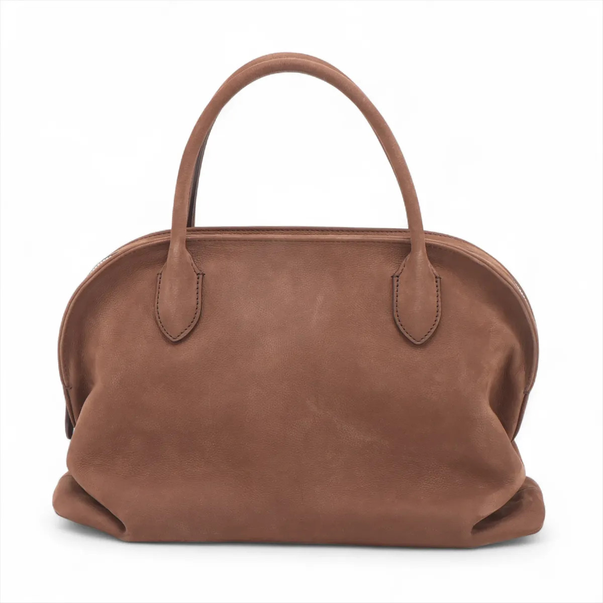 The Row Agnes Leather Hand bag Brown