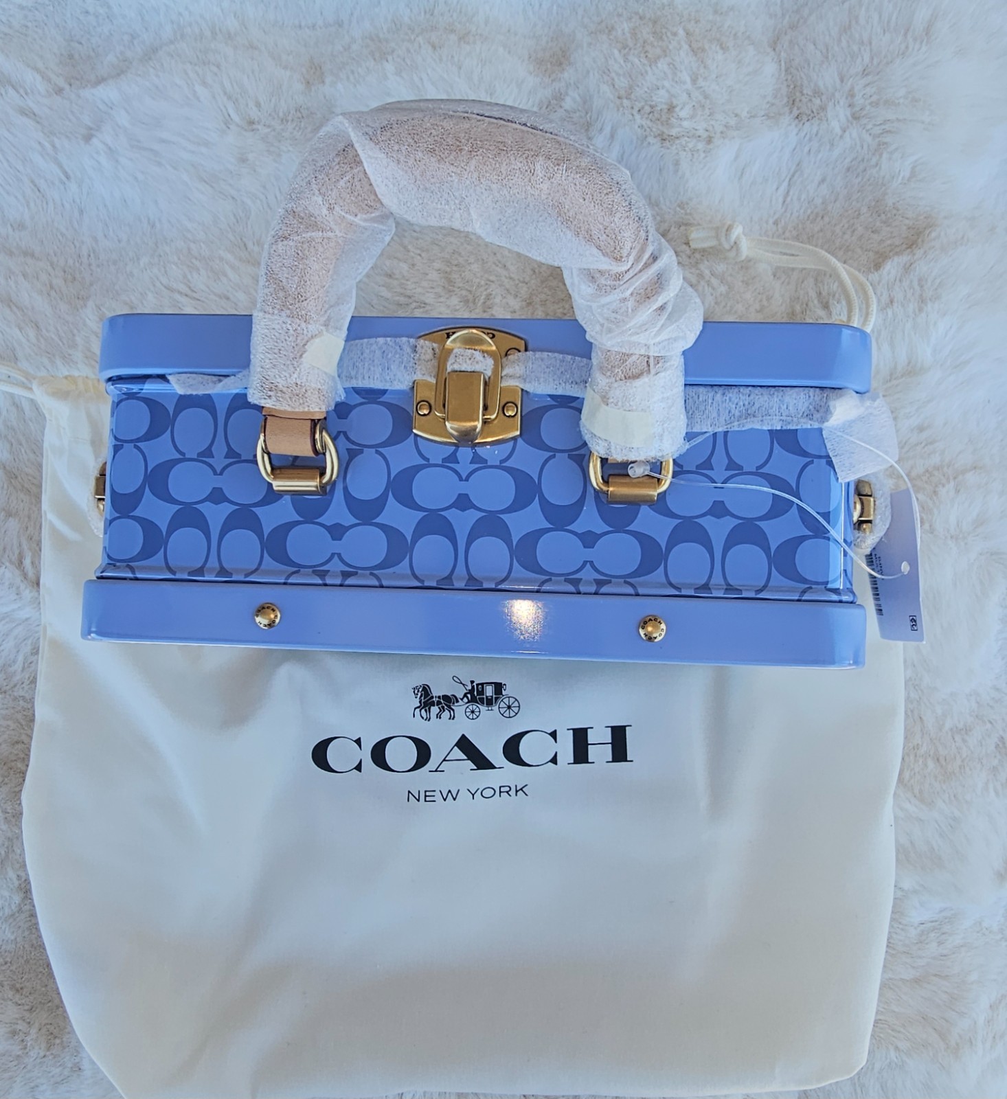 Coach Brain Dead Souvenir Box Crossbody Brass/Purple Multi CES92 NWT