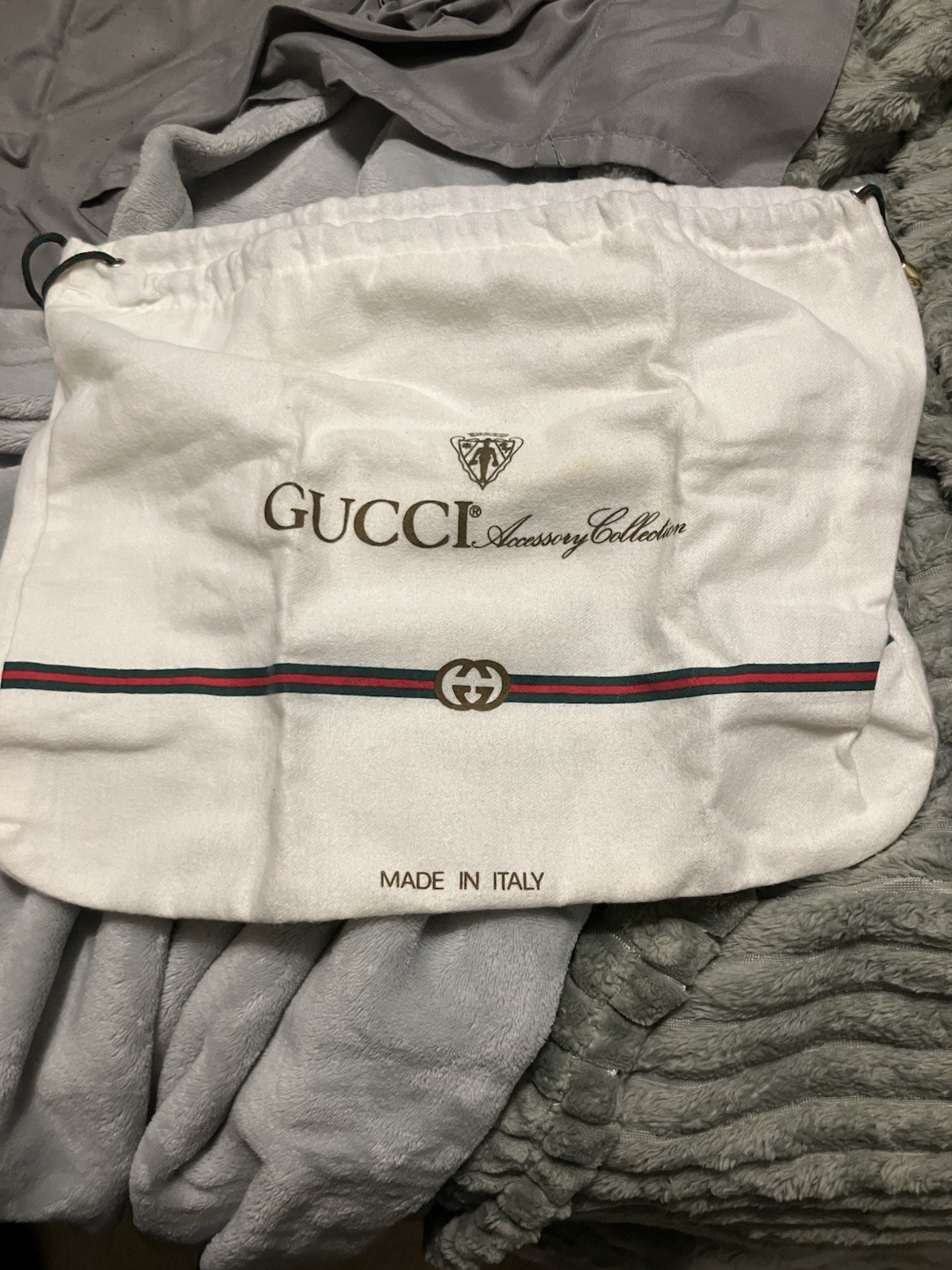 Vintage Gucci GG Classic Stripe Small Crossbody Bag Zip Adjustable Strap