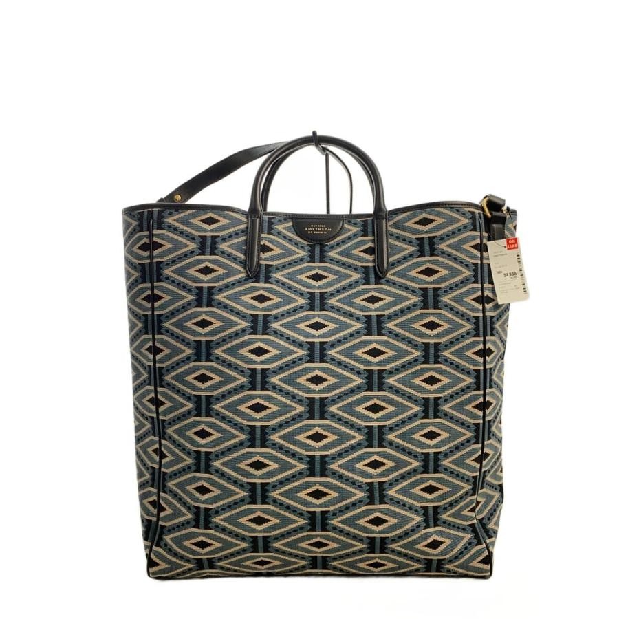 SMYTHSON Bag: Tote Blue W46H40.5D13cm w/o accessories;