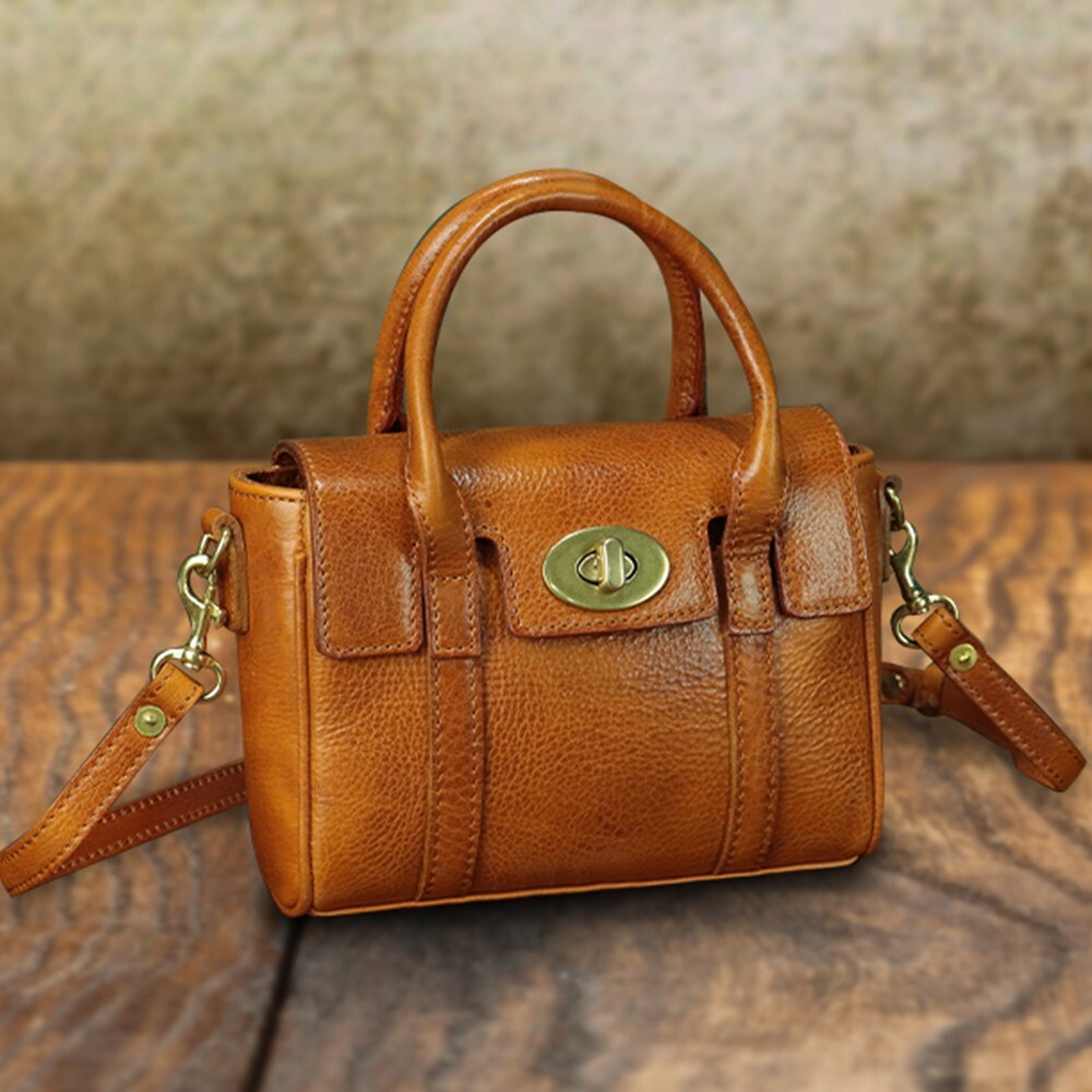Genuine Leather Women Purses and Handbags Vintage Shoulder Bag Crossbody Bag