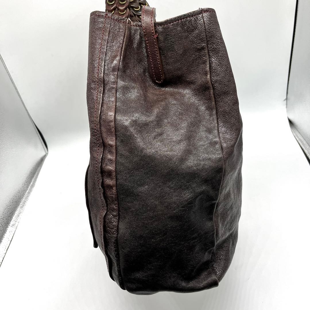 Auth Chloe Metal Ball Handbag Tote Bag Leather Brown Women’s w/Dust Bag Pocket