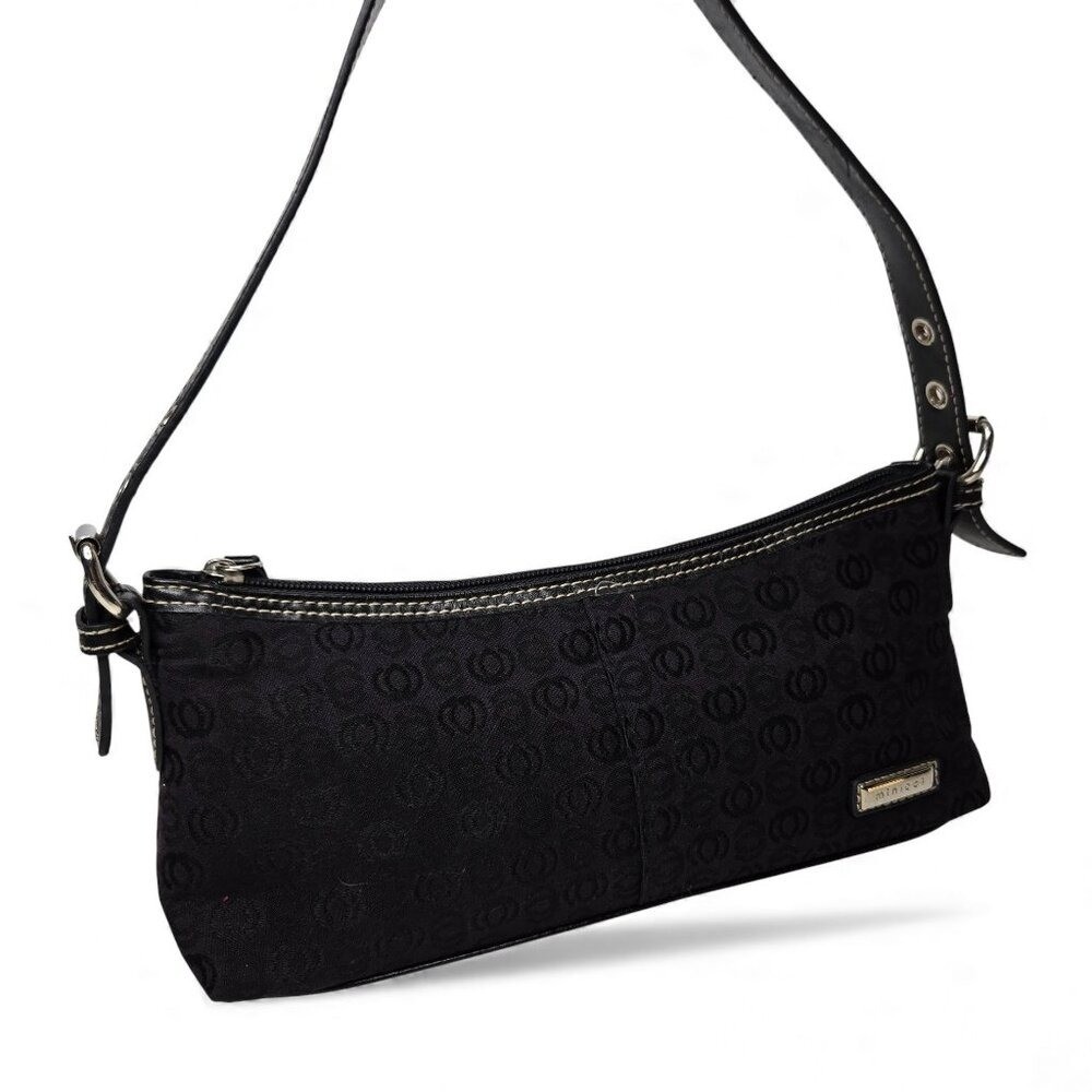 Minicci Small Baguette Satchel Purse Leather Strap