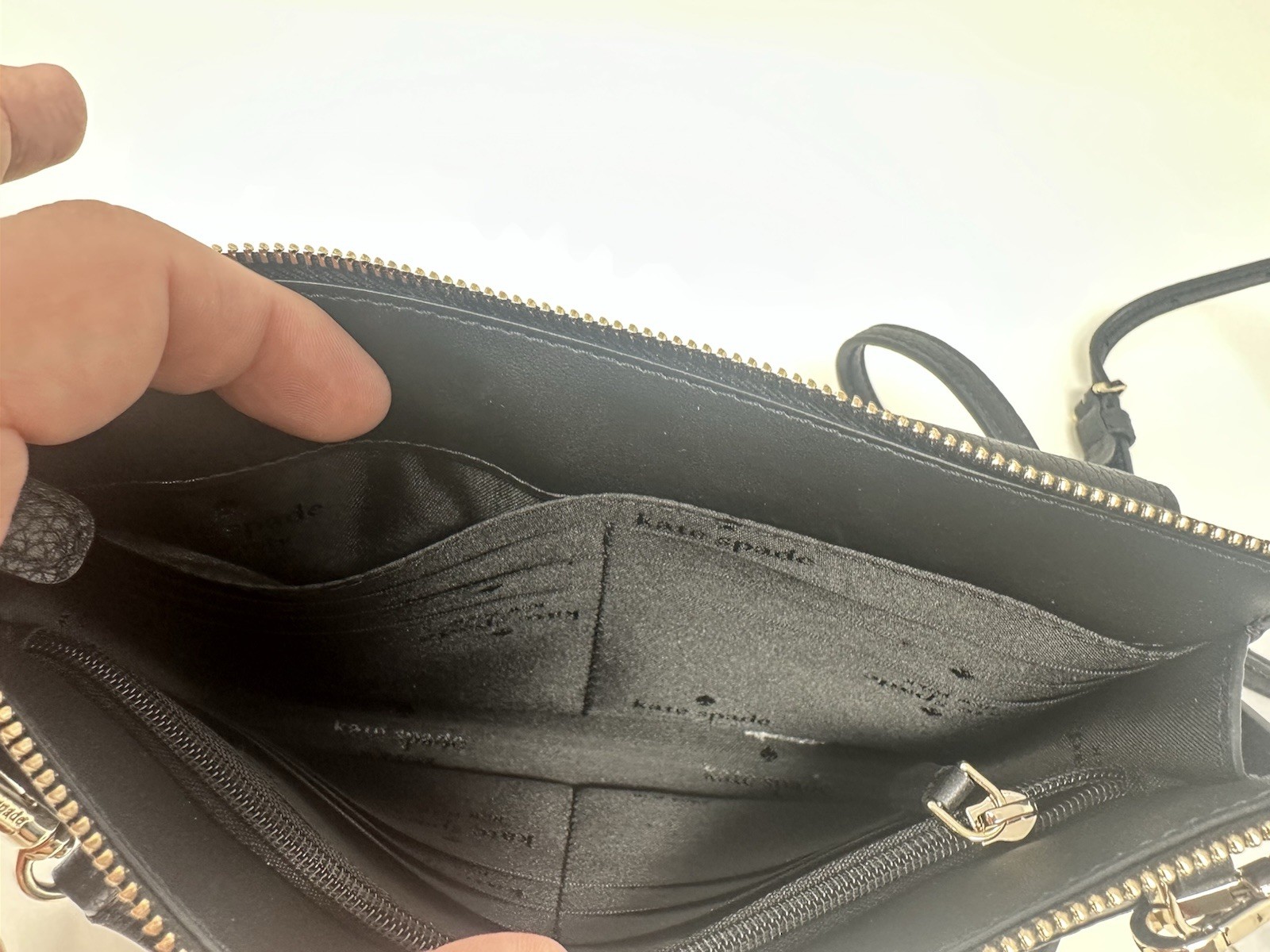 Kate Spade New York Leila Small Flap Crossbody Pebbled Leather Black K8284 New