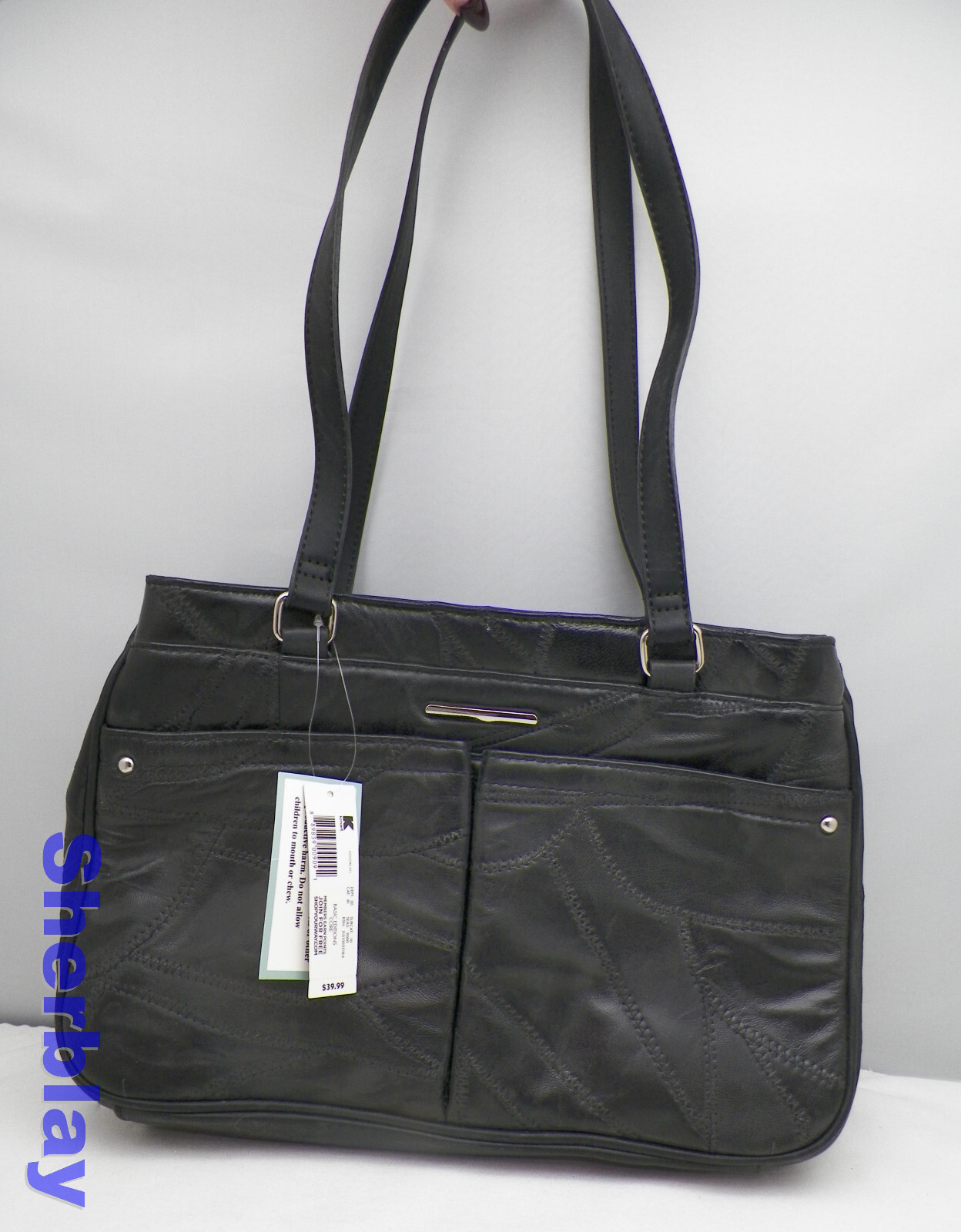 NWT Basic Editions Core Women’s Patchwork Shopper Bag Purse Black – Kmart
