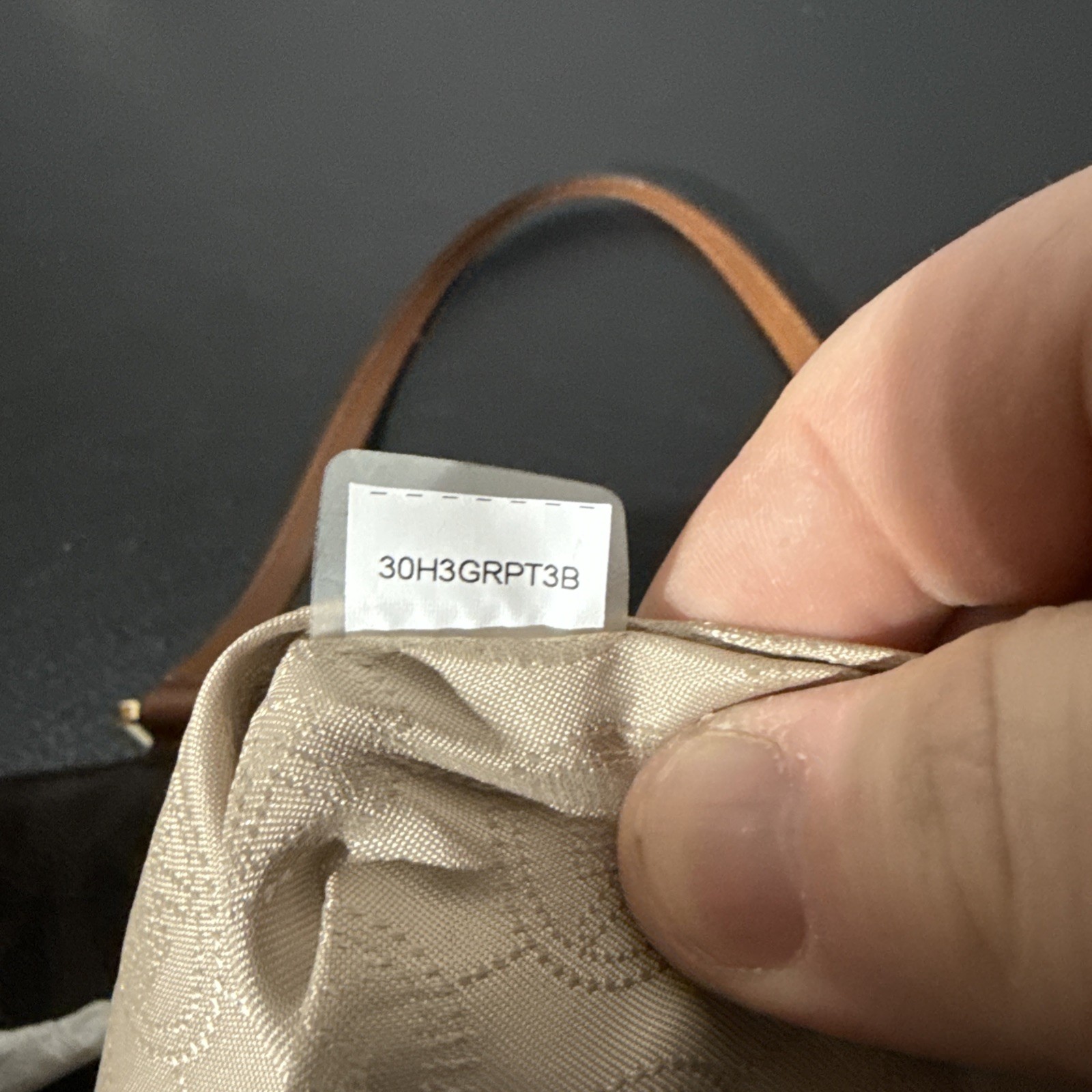 Michael Kors Harper North/South Tote Bag Purse Canvas Leather Trim