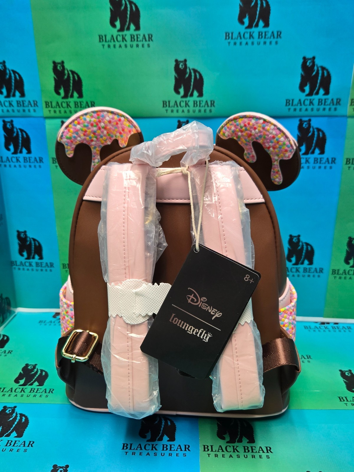 Loungefly Disney Minnie Mouse Chocolate Lollipop Ears Mini Backpack New with Tag