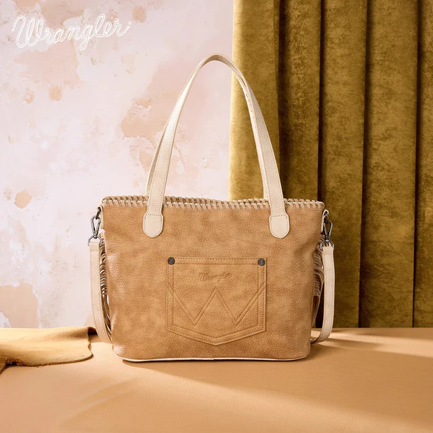 Wrangler Braided Tassel Tote Bag
