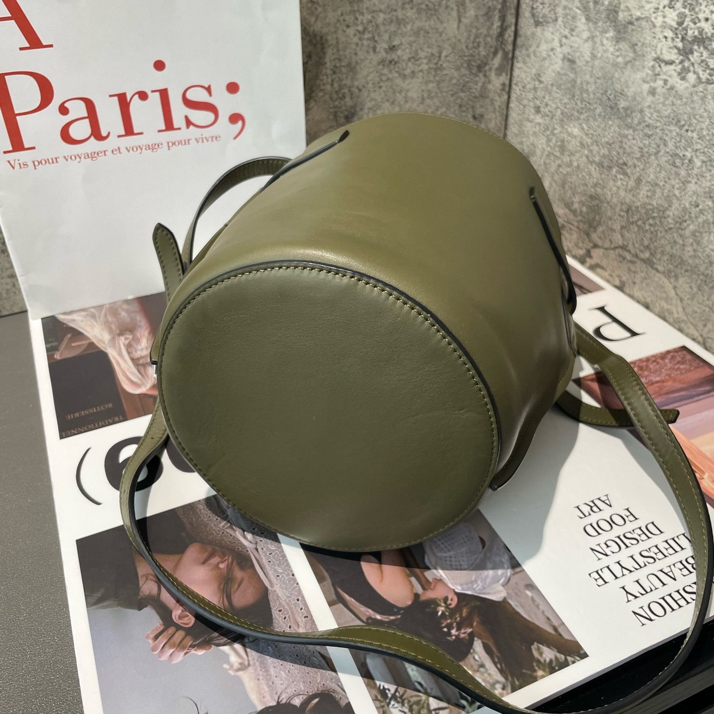 Celine Big Bag Mini Olive Green Smooth Calfskin Handbag Crossbody Duty Paid