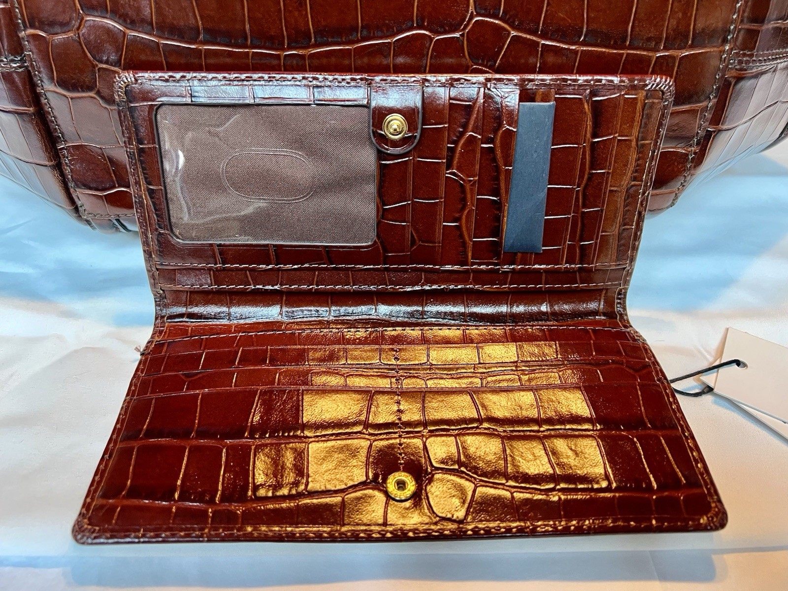 RARE, HTF, NWOT Brahmin Arden Cognac Trance Leather Satchel+ NWT Ady Wallet