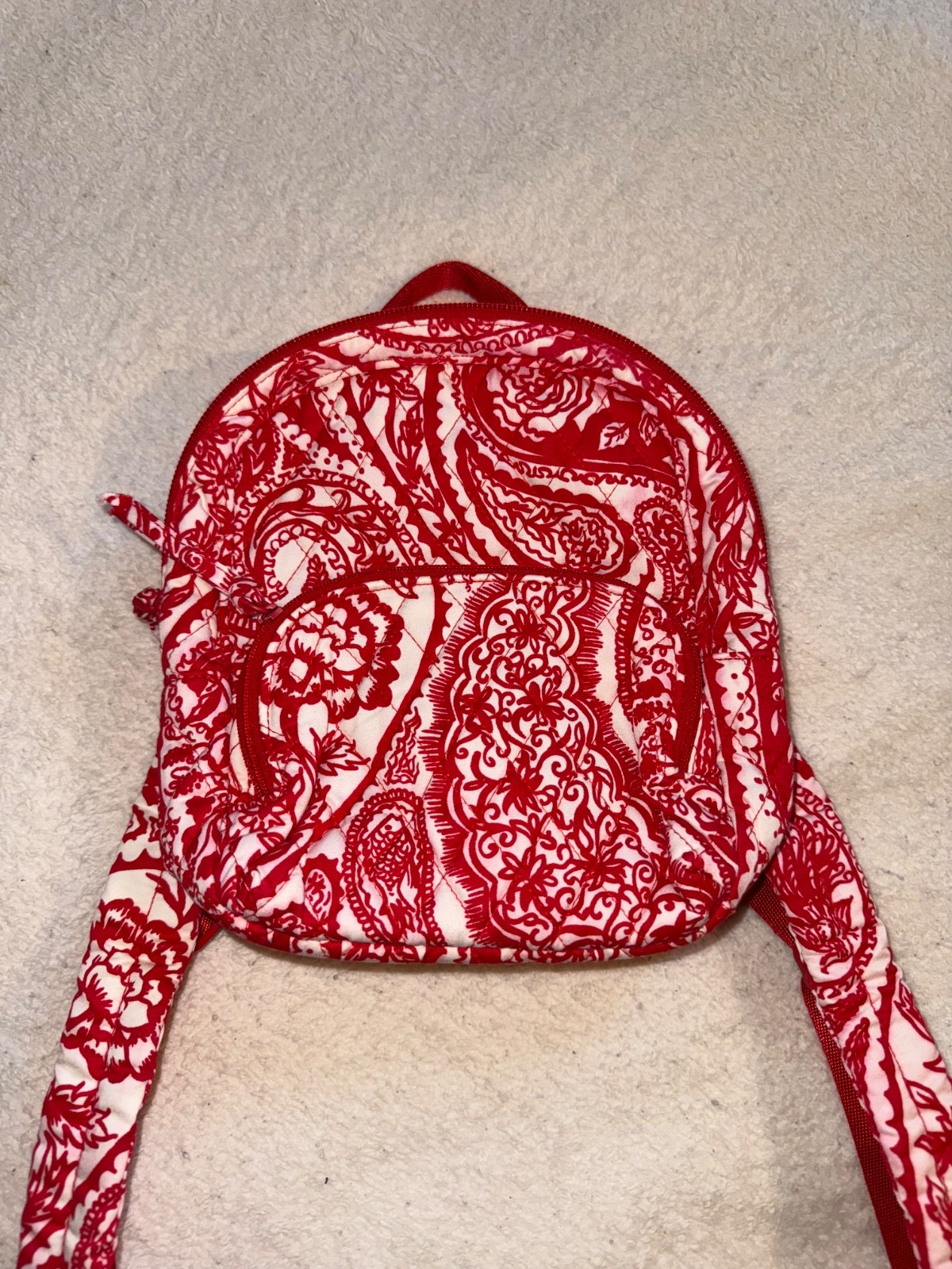 Vera Bradley Women’s Premium Cotton Mini Banbury Backpack, Paisley Key, One Size