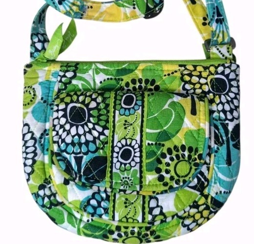 Vera Bradley Limes Up Crossbody Bag Clare Floral Retired Mini 9″ x 8″ inches