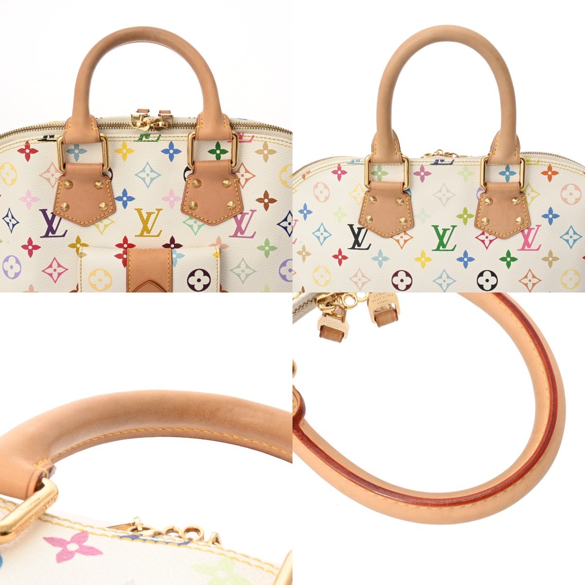 Louis Vuitton Alma GM M40441 Handbag Monogram Multicolor White #WB1570
