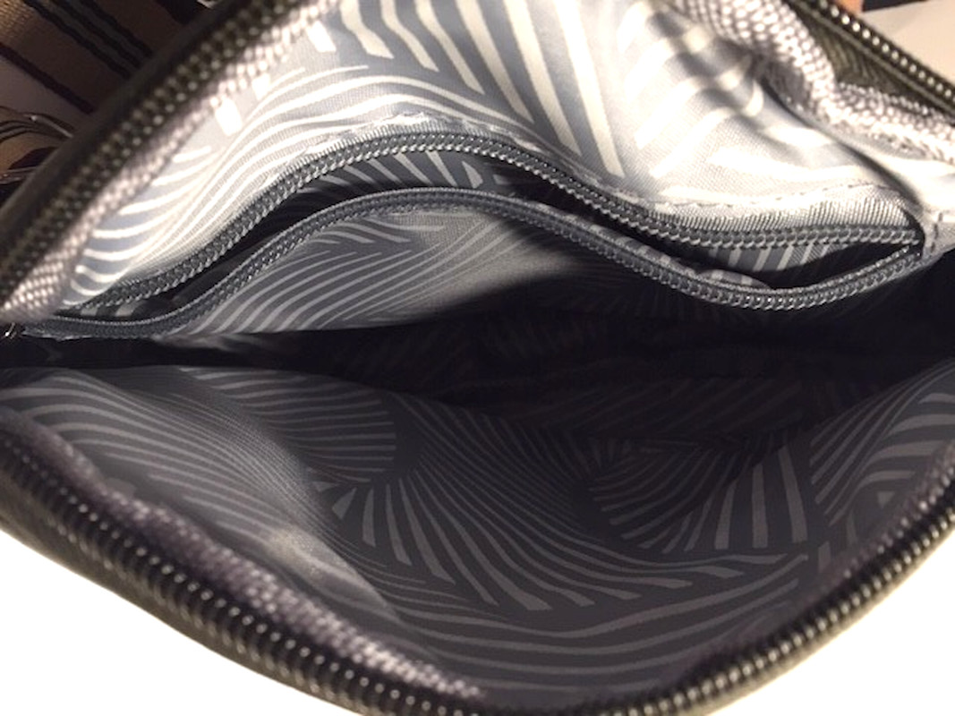 NEW Louie Fujia Black Glazed Leather Leaf Crossbody Bag