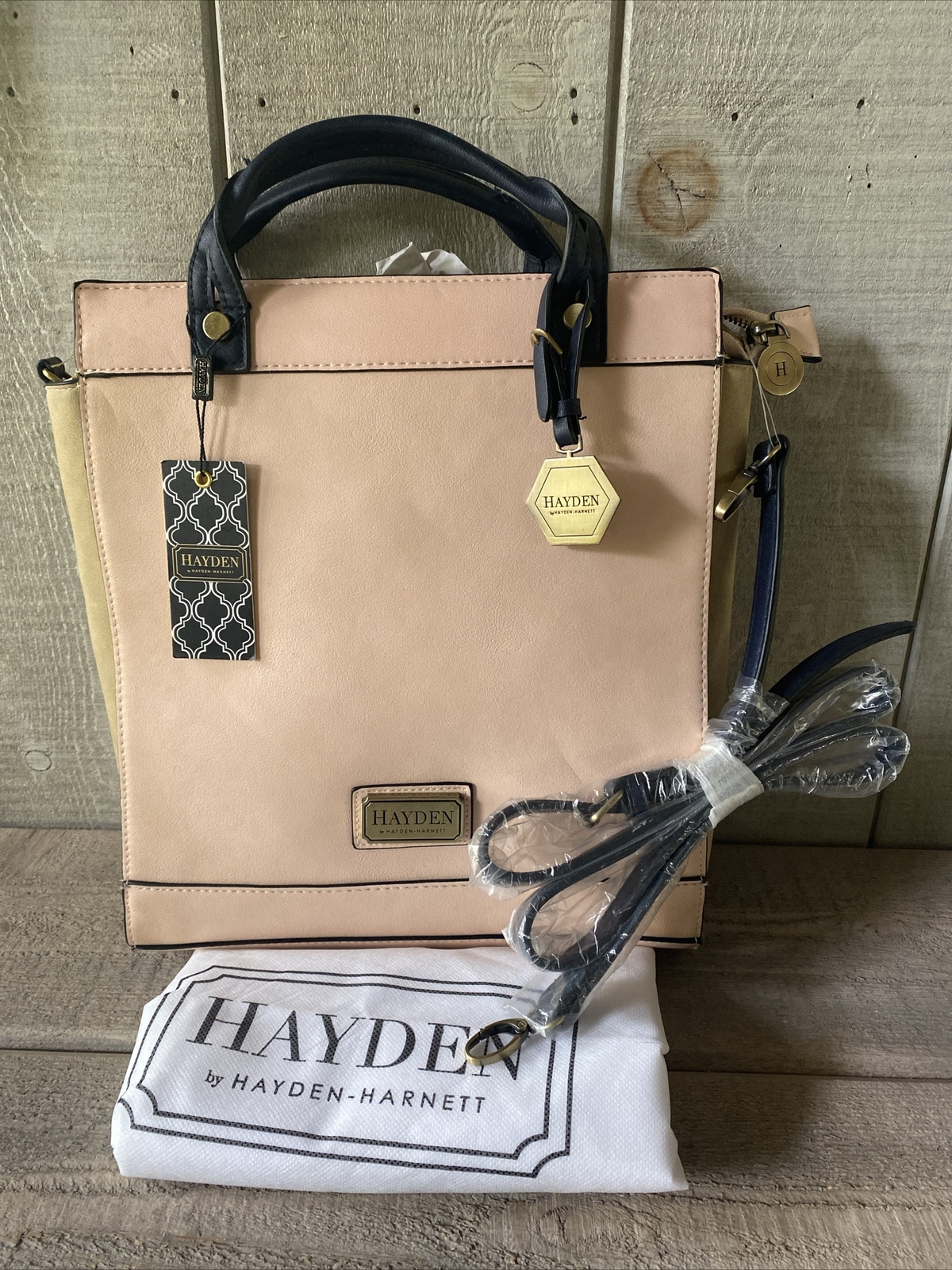 Hayden Harnett Vegan Leather Tote Handbag Purse Pink New w/Tags