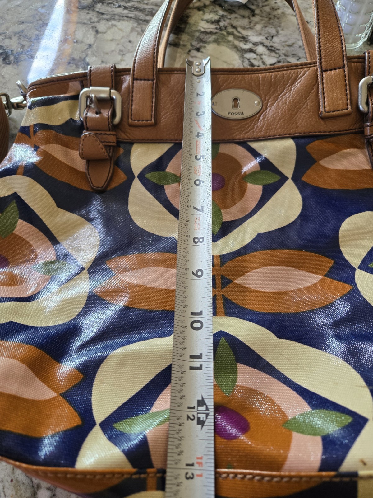 Fossil Key-Per Multicolor Floral Satchel, Crossbody, Wallet And Wristlet Set