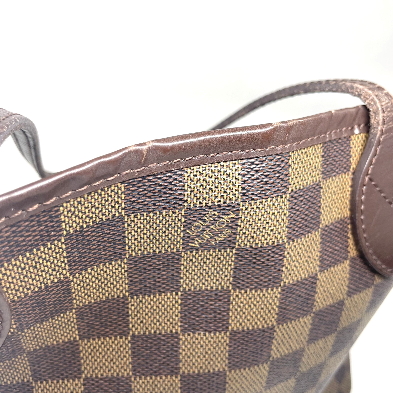LOUIS VUITTON Neverfull PM N51109 Damier Ebene Tote Shoulder Bags Authentic