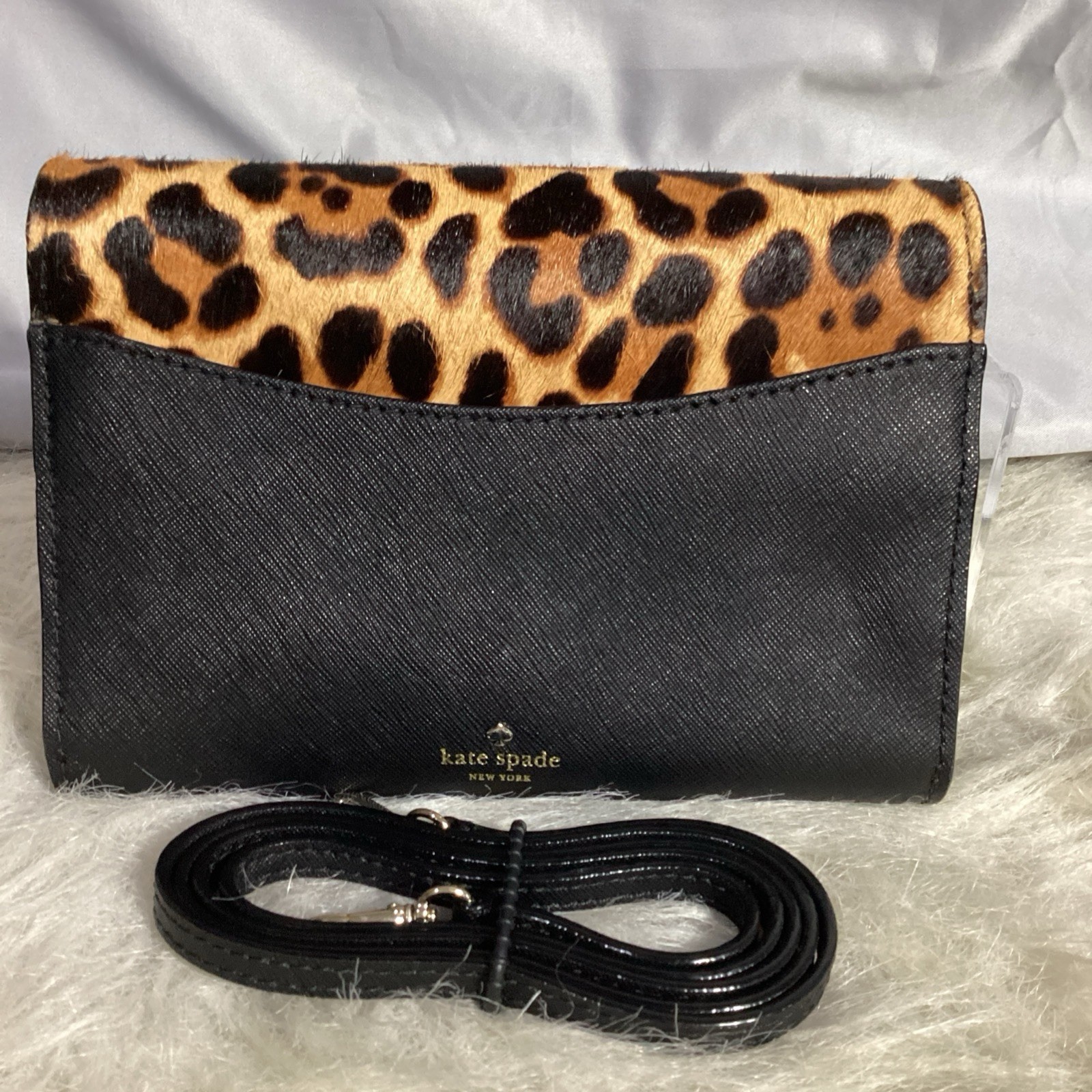 Kate Spade Leopard Summer Run Wild Calf Hair Leather Crossbody Bag EUC 07
