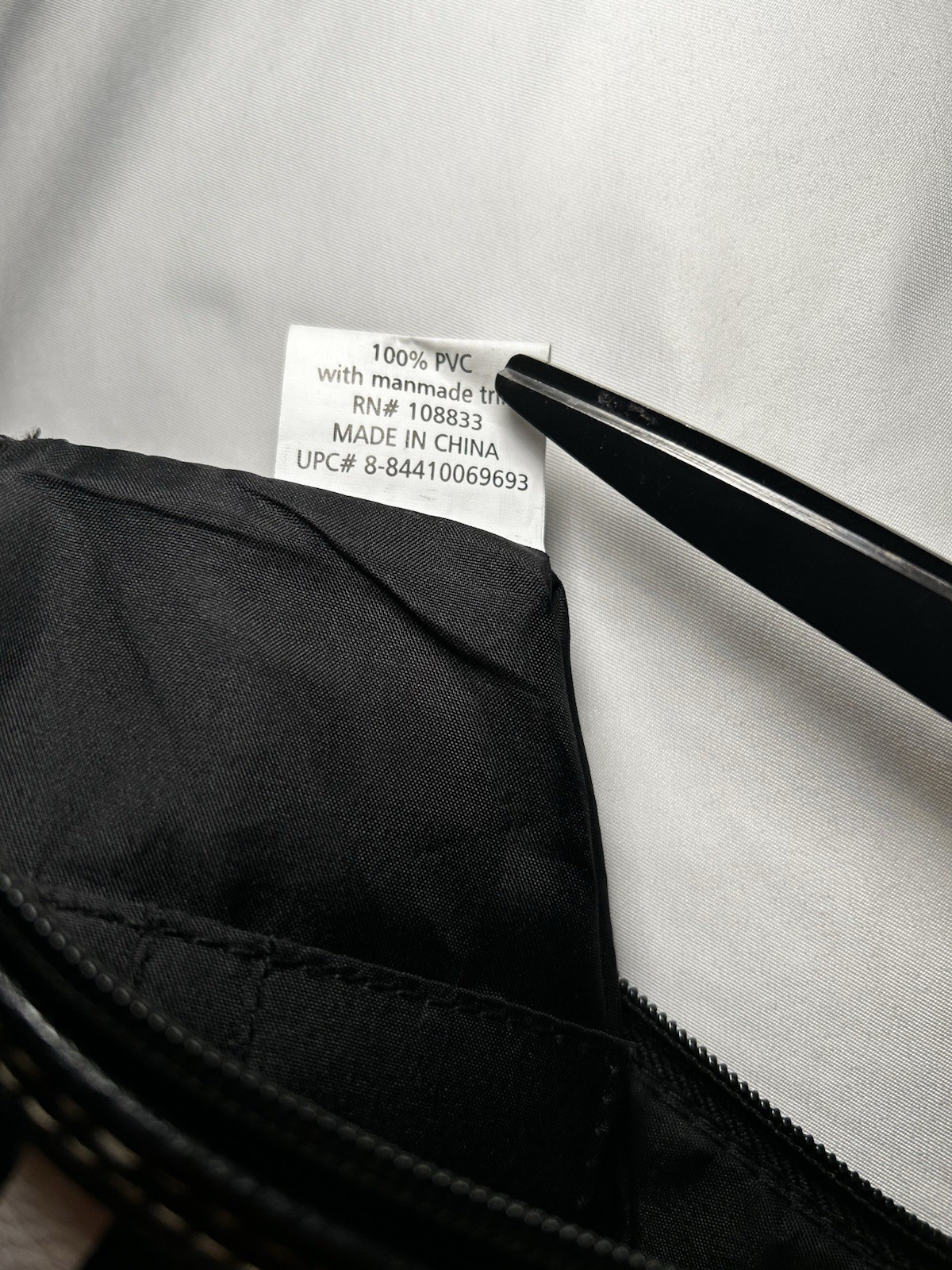 Unbranded Black/ White Vertical Striped Small Zip Up Hand Bag Purse w/ Pockets