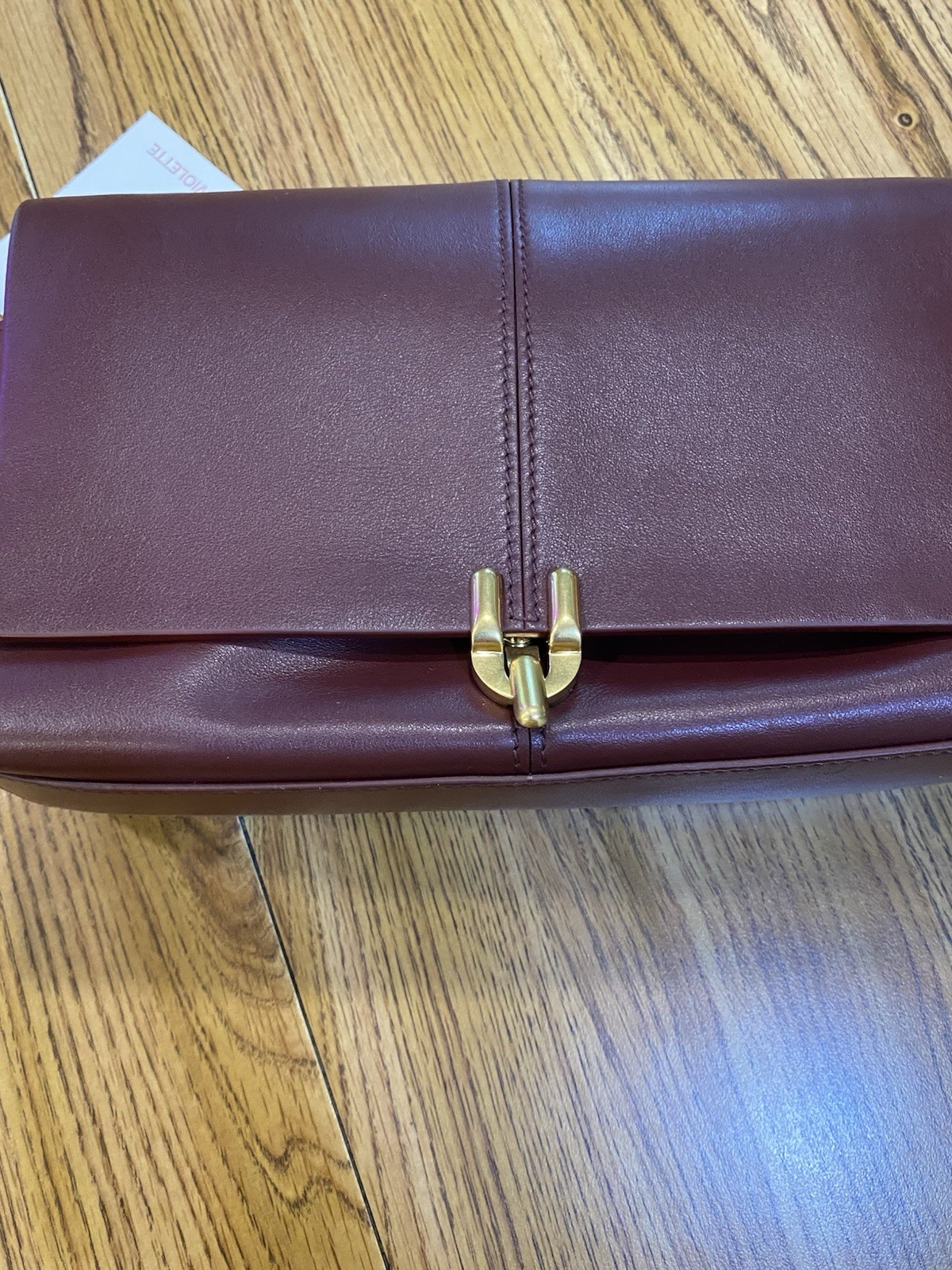 Leo et Violette Le Marcia Crossbody and Shoulder Leather Bag Bordeaux NWT