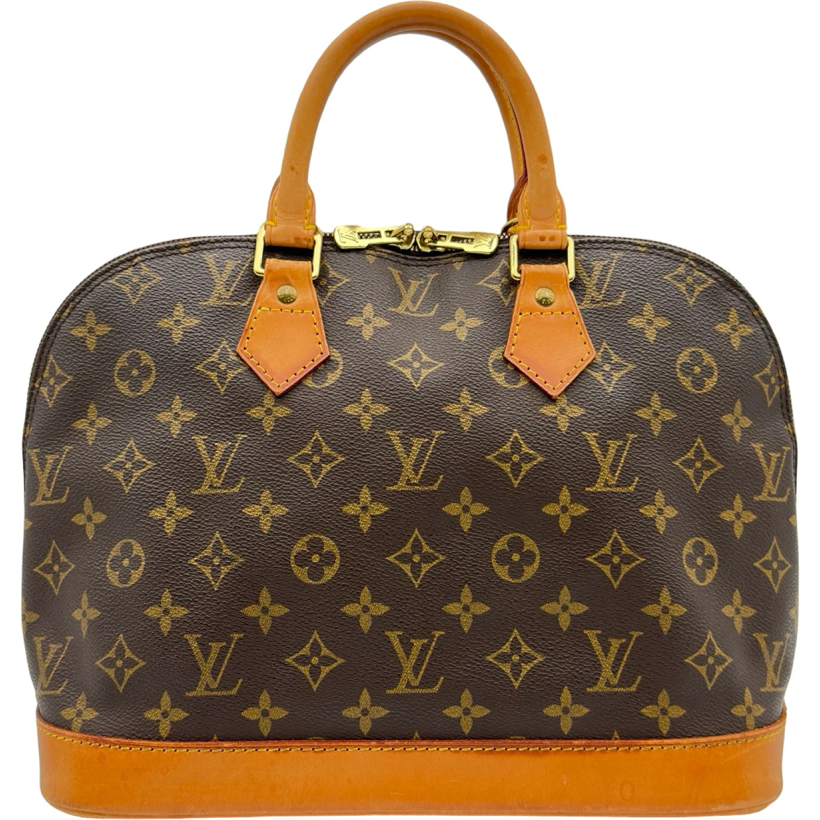 LOUIS VUITTON Alma Brown Monogram Canvas Handbag M51130 #OKB8409