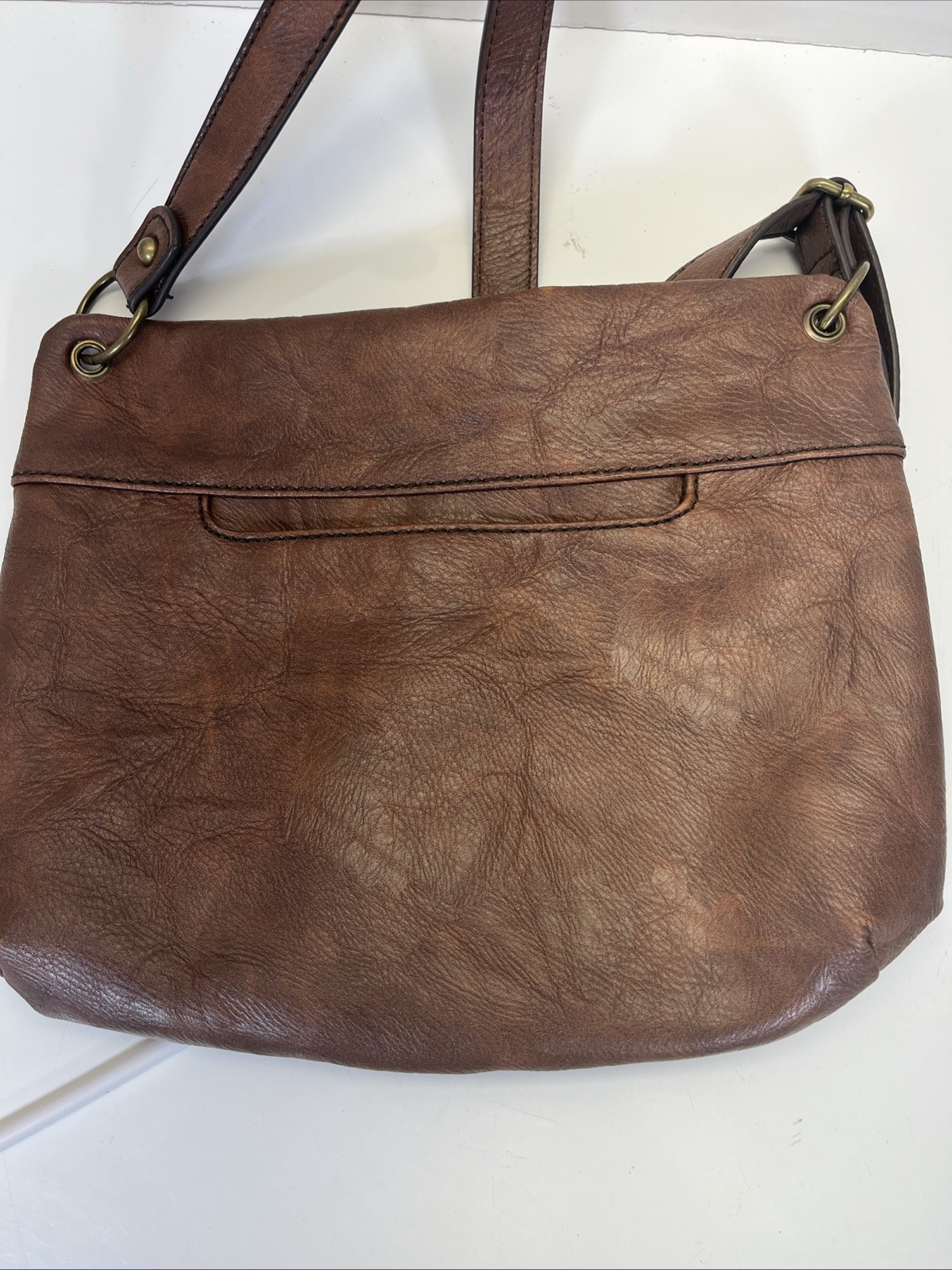Relic Brown Cross Body Bag Adjustable Strap Purse Medium Size Dark Brown
