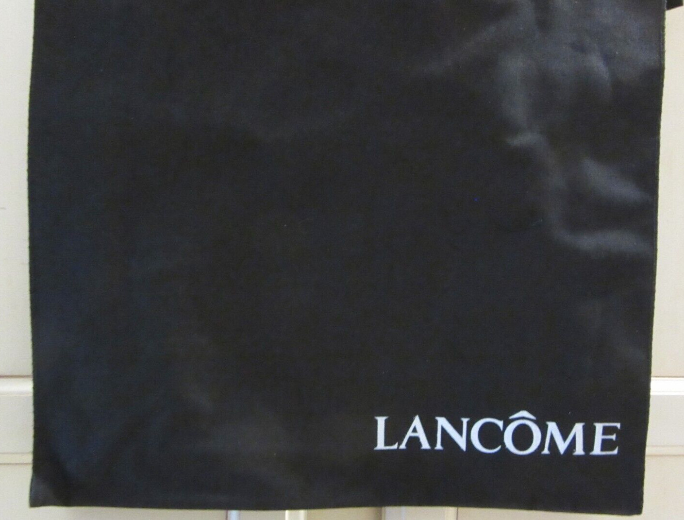 VTG Original LANCOME Black Tote Bag Large 15 X 16 inches w/ Small Bag Inside