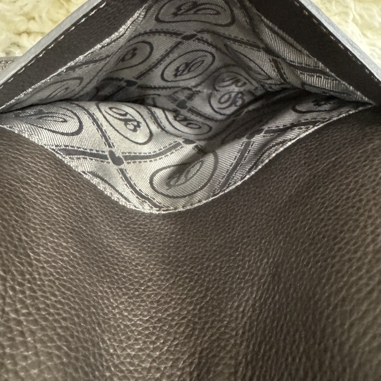 BRIGHTON FERRARA COLLECTION PEWTER GABRIELLA MEDALLION TASSELED TOTE PURSE
