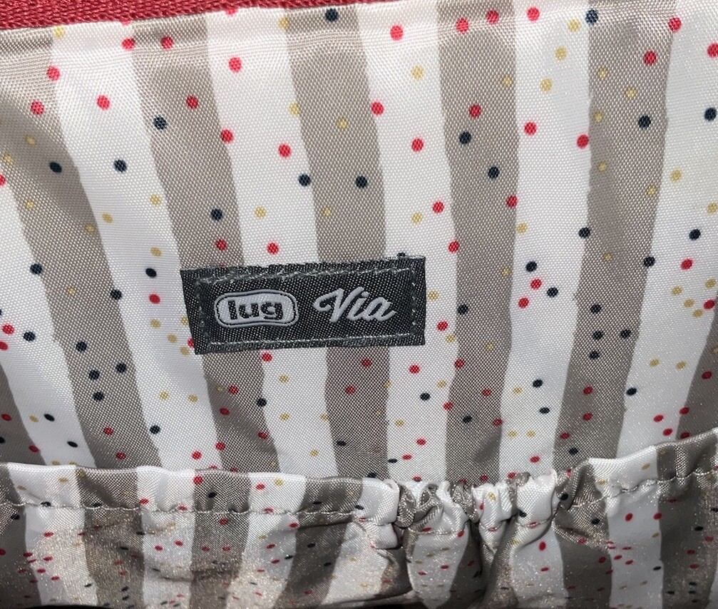 Lug Via Bouquet Red Convertible 3 Way Backpack/Tote/Crossbody Bag Rare