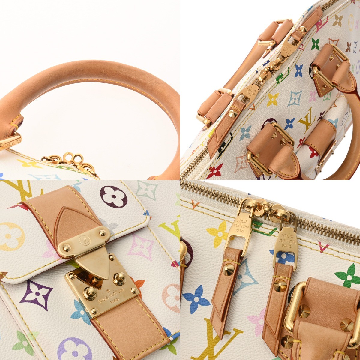 Louis Vuitton Alma GM M40441 Handbag Monogram Multicolor White #WB1570