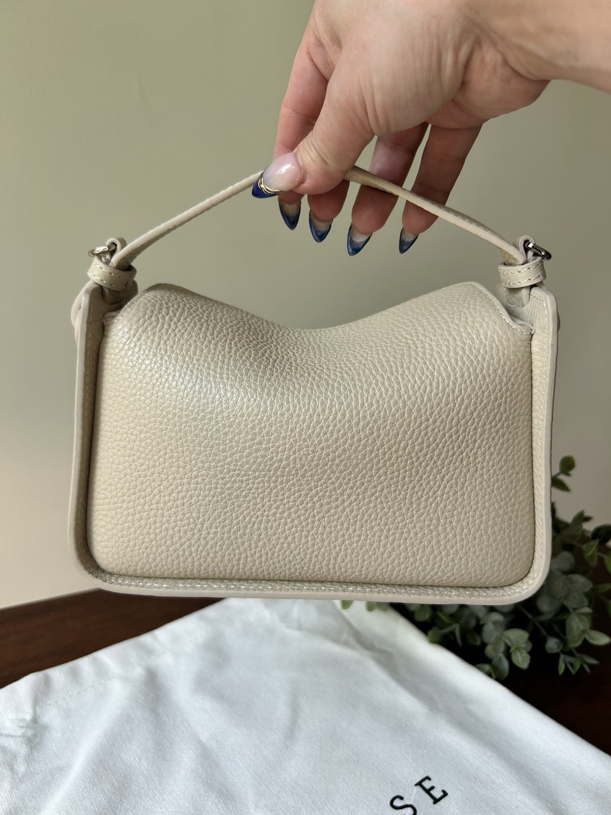 The Horse Mini Clementine Bag in Oat with Silver Hardware Crossbody
