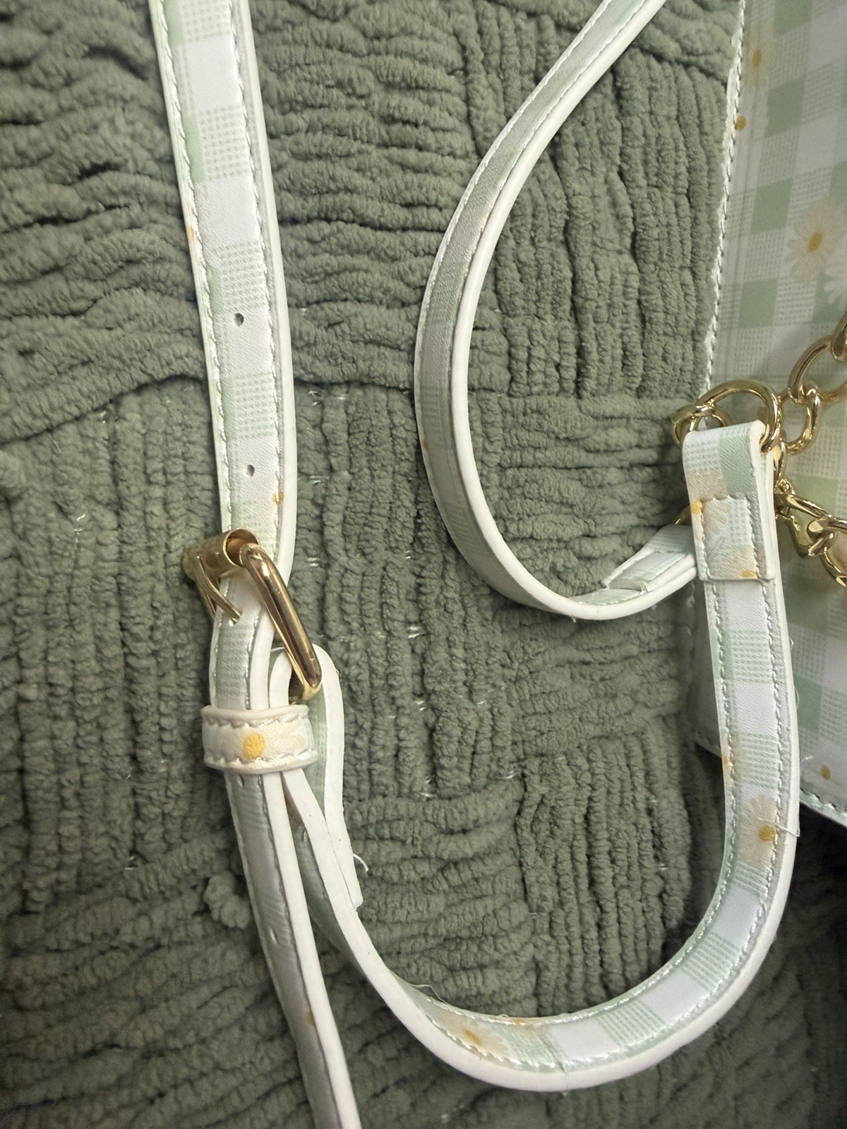 Betsey Johnson Pastel Gingham Daisy Butterfly Satchel Handbag BM 30610