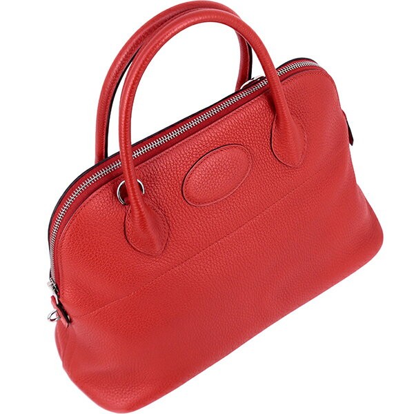 Hermes Bolide 31 Handbag Shoulder Bag 12.2in Clemence Leather Rouge Coeur Red 99
