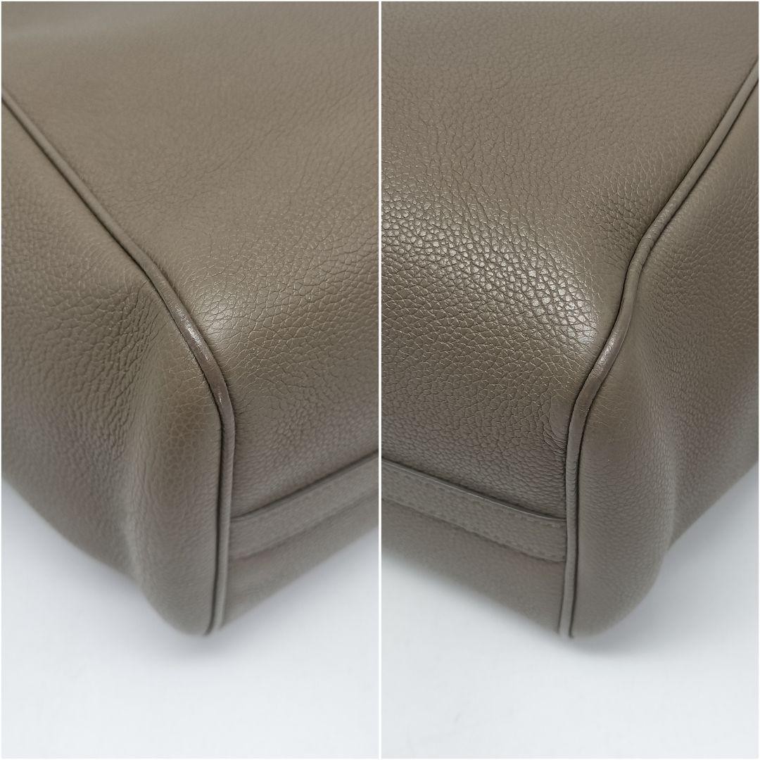 CELINE 2way Bag Leather Small Fold Cabas Taupe