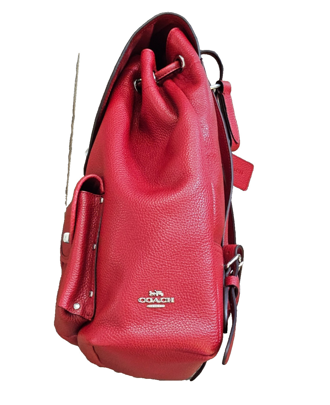 Coach 37582 Red Leather Turnlock Backpack NWOT