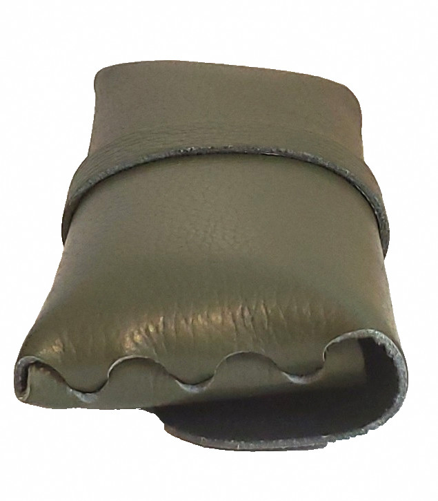 Moss Green Italian Leather Bucket Bag with Matching Case Made in Italy 10 in x 6