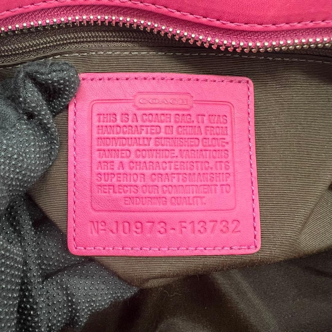 Coach Soho Tote Bag Pleated Leather Pink