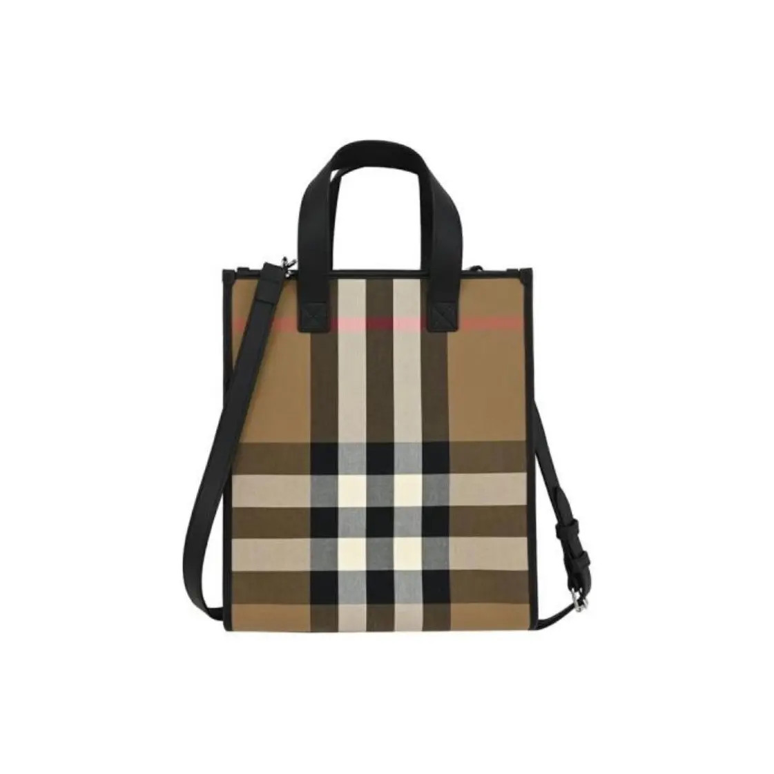Burberry House Toggle Closure Canvas Shoulder Bag Unisex 10.2×4.3×12.2 in
