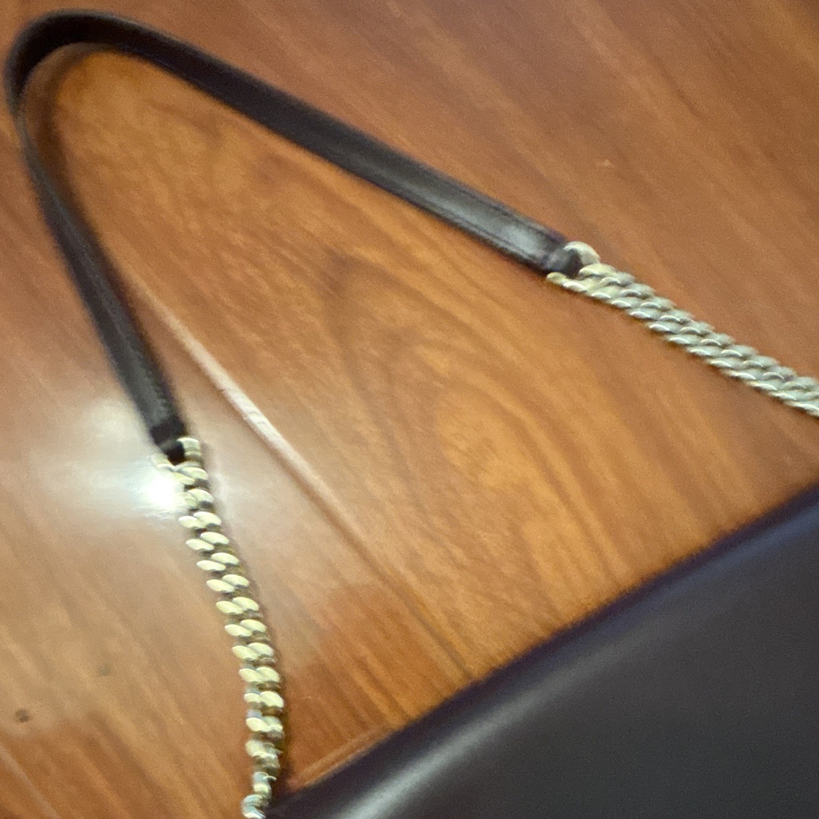 kate spade new york Small Black Shoulder Bag Snap Closure Gold Chain Strap