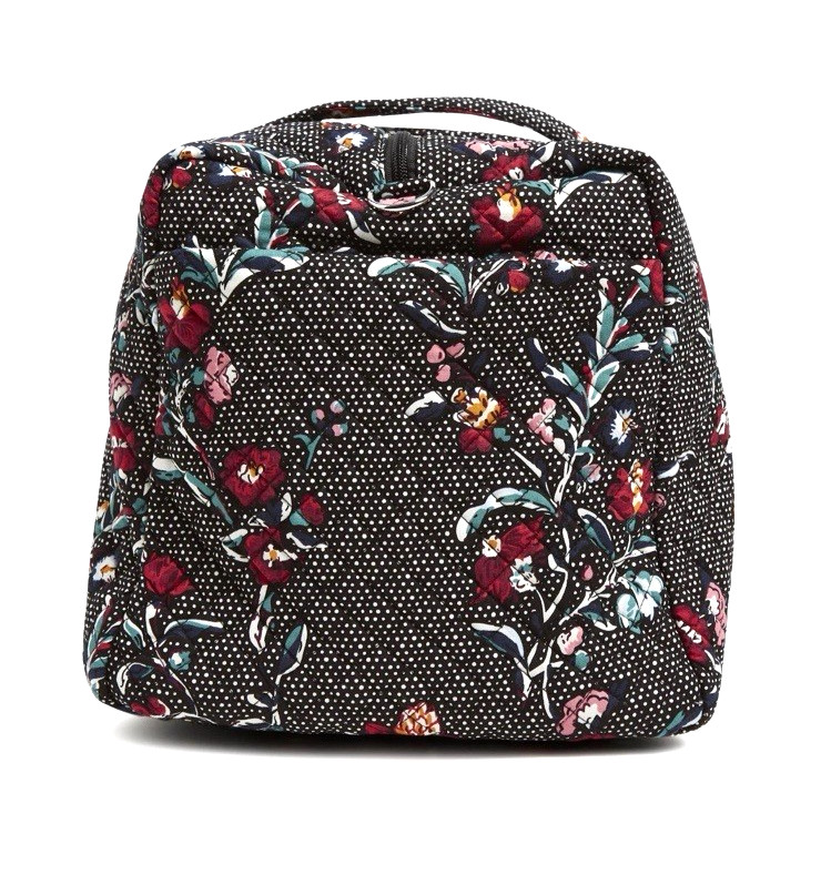 VERA BRADLEY~Iconic Large Travel Duffel Bag~PERENNIALS NOIR DOT~FABULOUS~NWT!