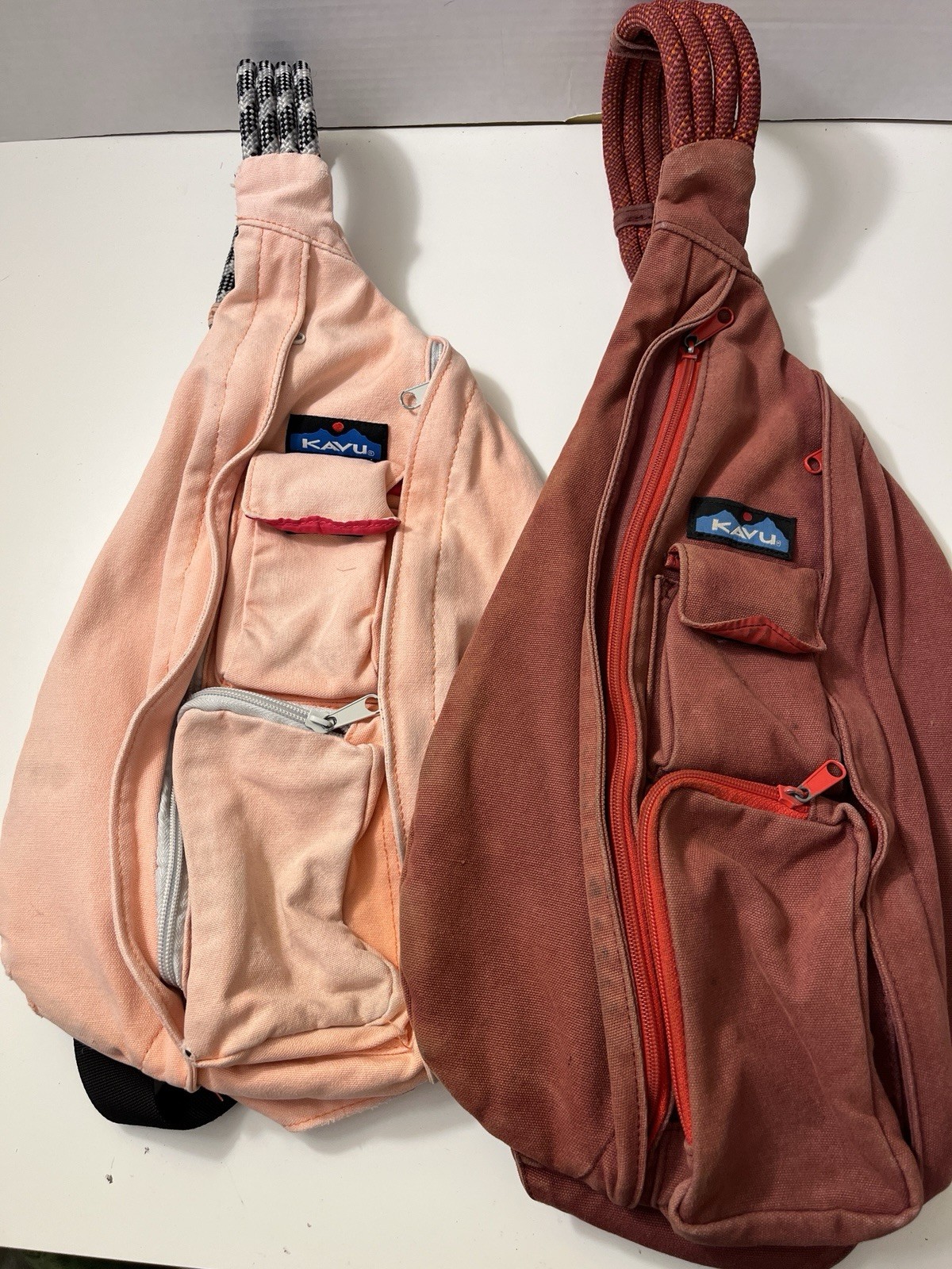 KAVU Rope Bag Lot of 2 Sling Bags Crossbody Backpack Bag Outdoor LOTS OF WEAR