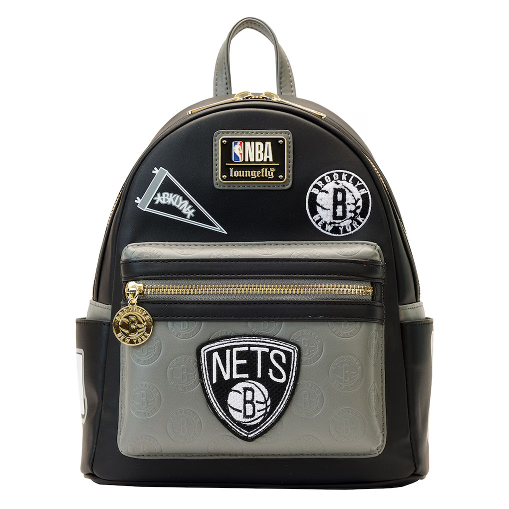 Loungefly NBA Brooklyn Nets Patch Icons Mini Backpack – New
