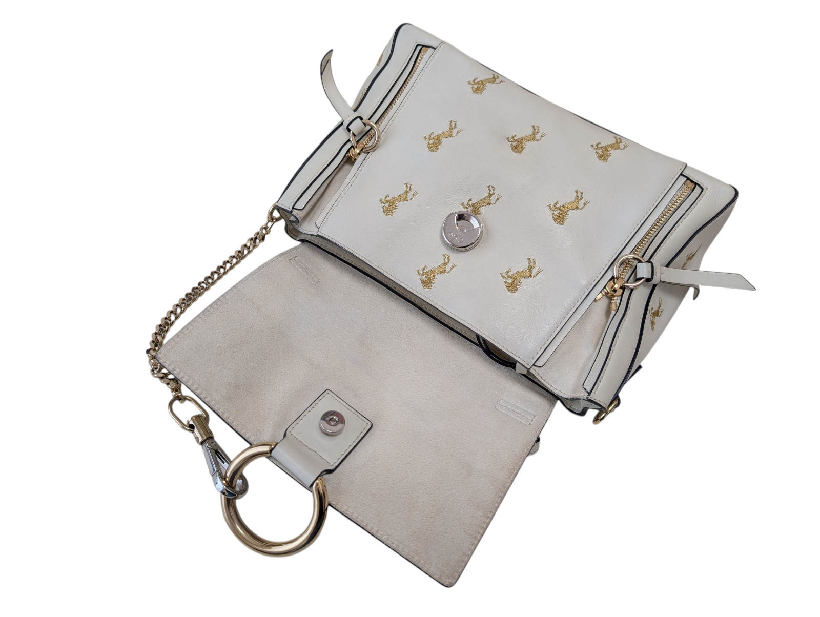 *Rare* Chloe Faye Day Hand Shoulder bag Little Horse Leather Ivory
