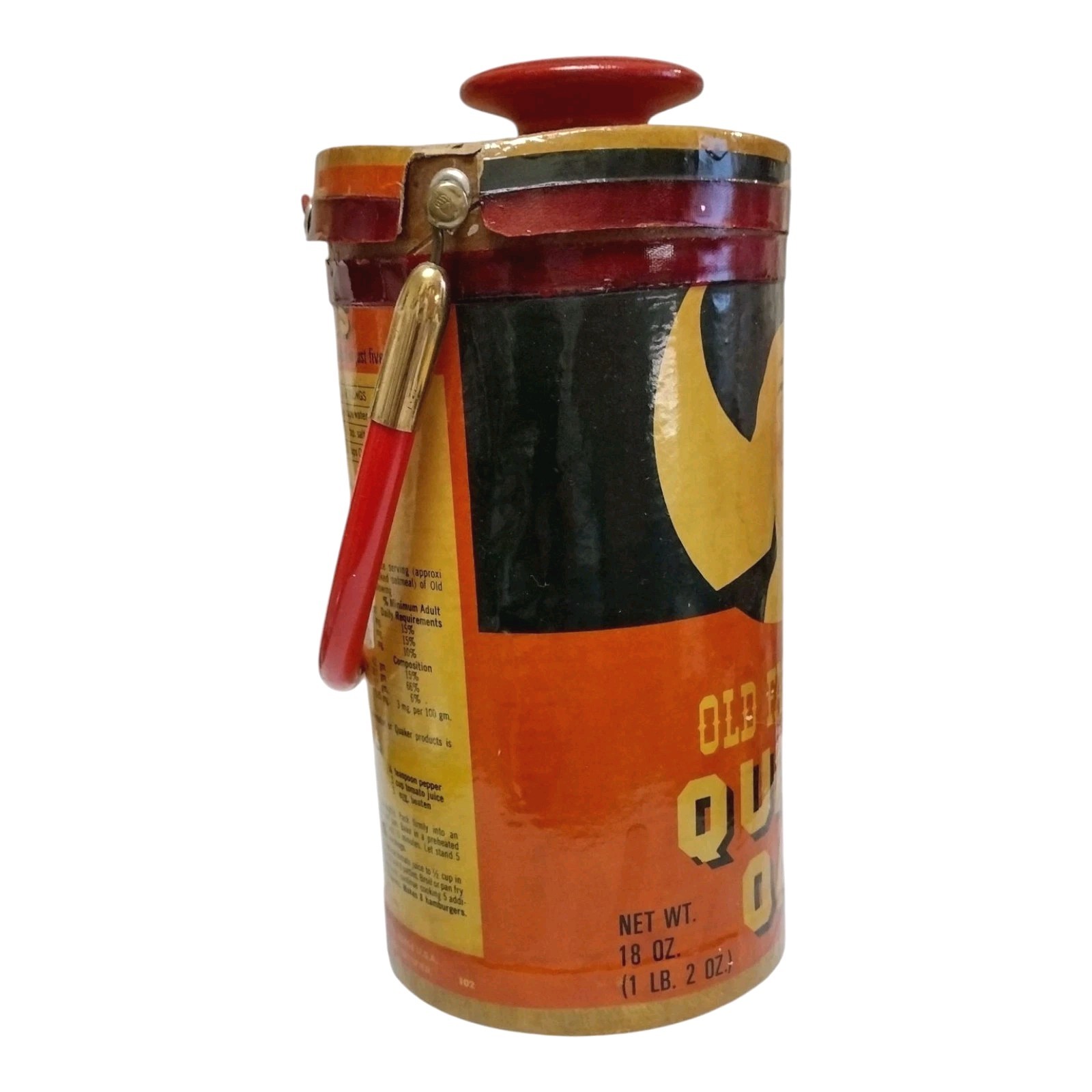 Quaker Oatmeal Container Handbag 8 Inches Tall