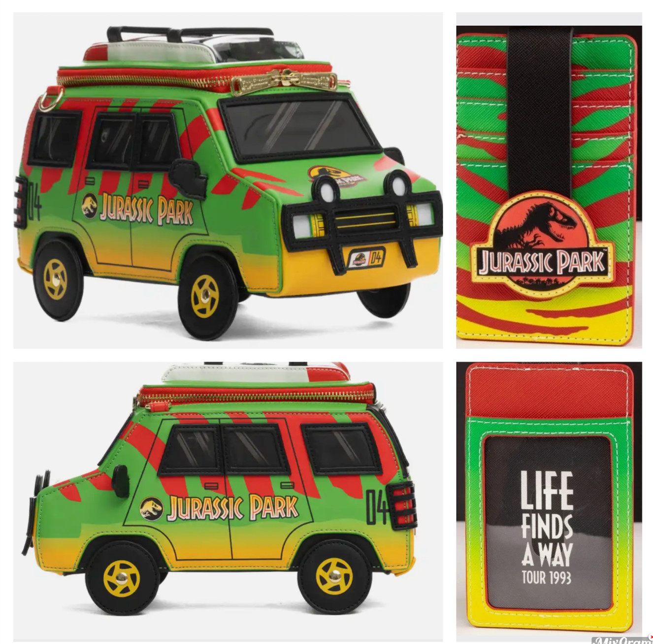 Loungefly Jurassic Park Safari Tour Vehicle & 30th Anniversary Card Holder SET