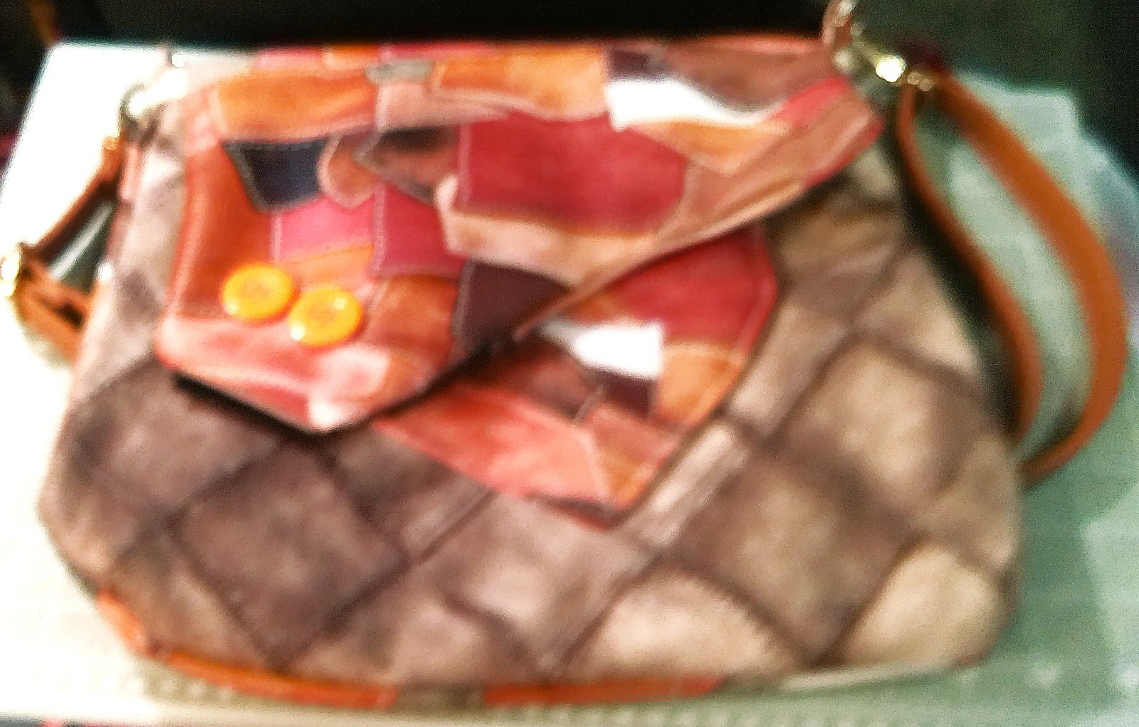 Pleather Cross Shoulder Hand Bag Home made